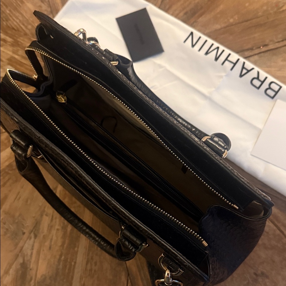 Brahmin Black Textured Satchel - Picture 4 of 4